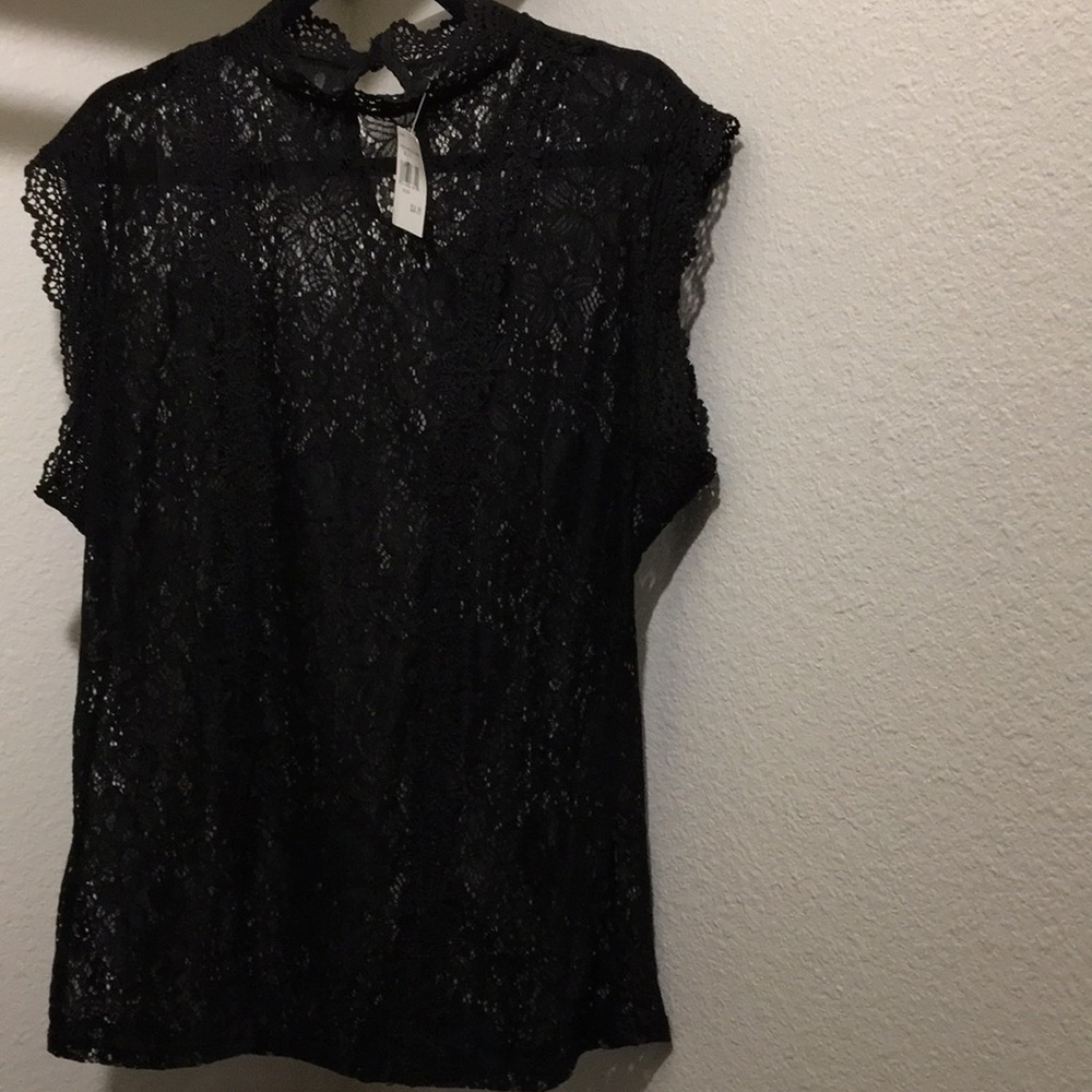 Black lace tank blouse - Picture 8 of 8